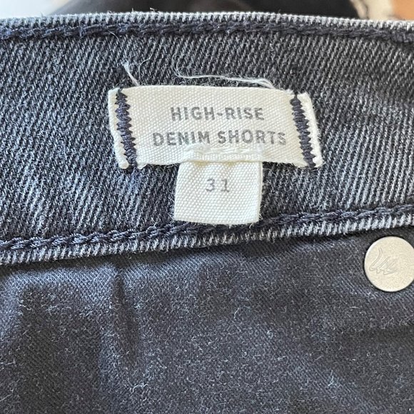 Madewell Womens 31 High Rise Denim Shorts Faded Black Cut Off Hem Style K6156 - Picture 11 of 13
